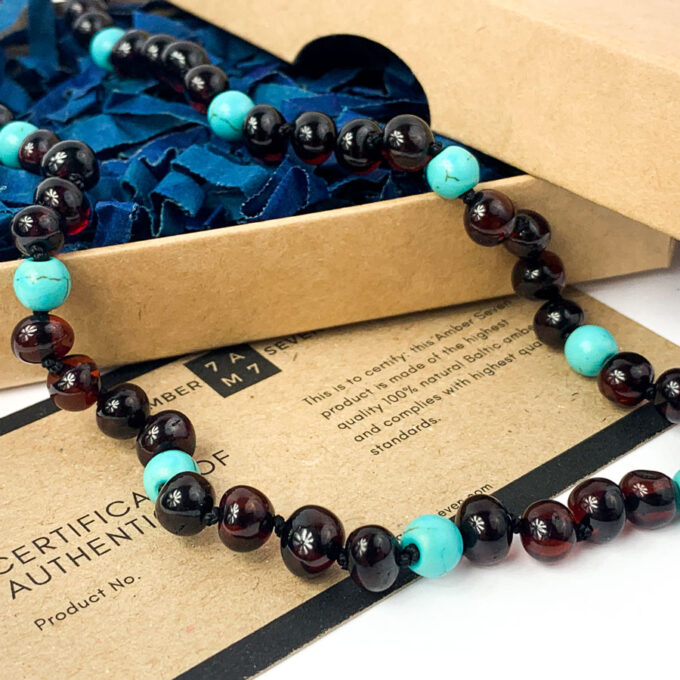 turquoise and amber necklace