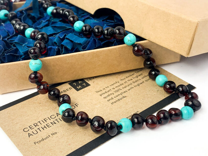 turquoise and amber necklace