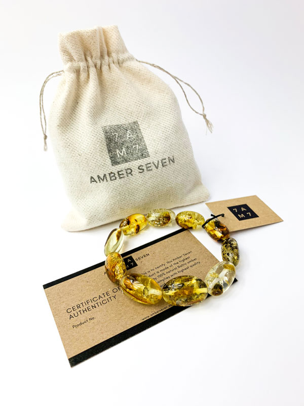 yellow amber crystal bracelet