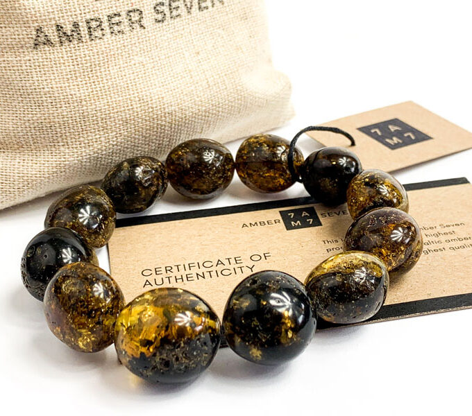 luxury dark amber bracelet