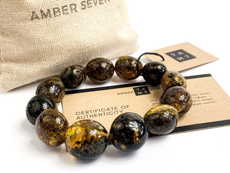 luxury dark amber bracelet