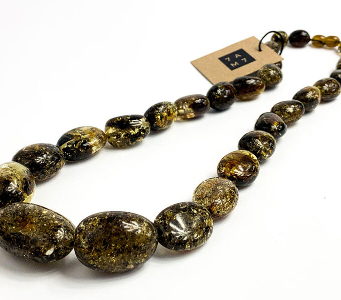 unique dark baltic amber necklace