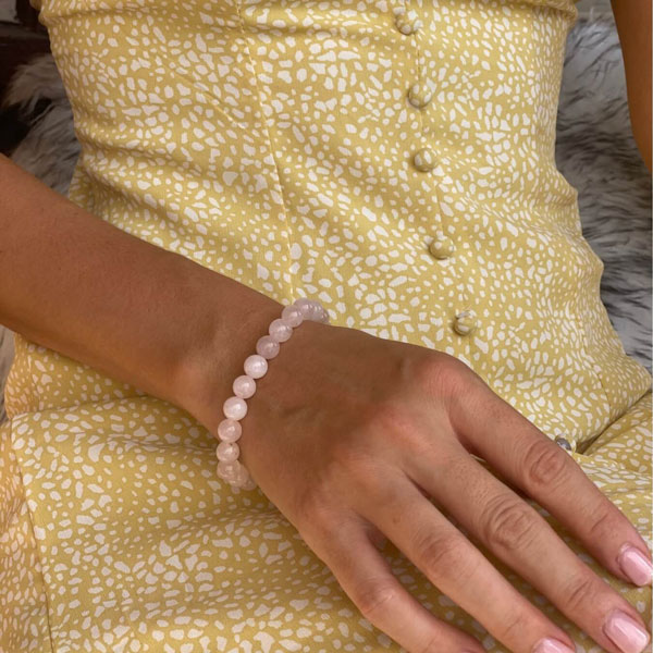 cute rose quartz bracelet