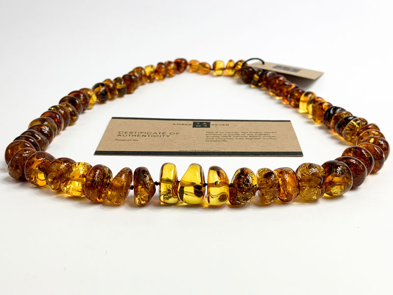 unique cognac amber necklace