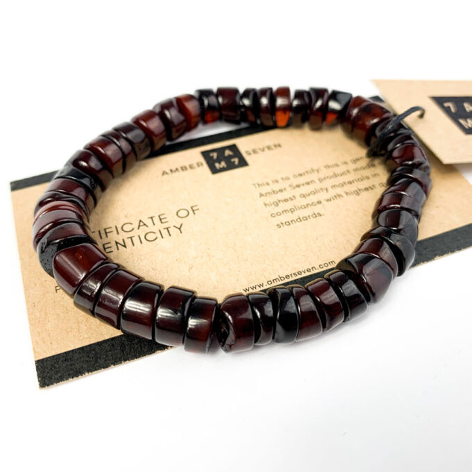 red cherry amber bracelet