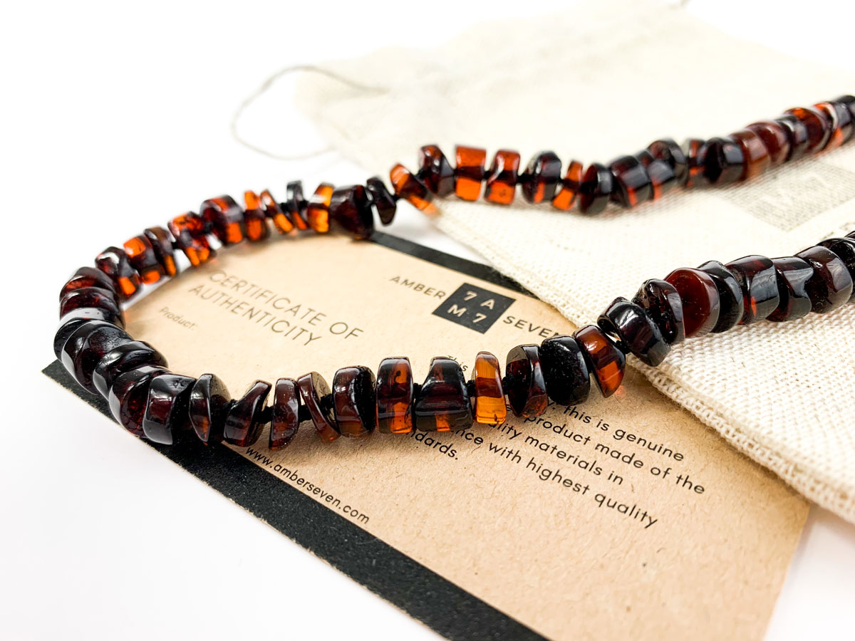Red Cherry Amber Necklace Dark Red Baltic Amber