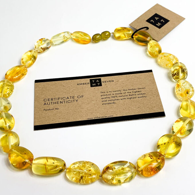 yellow amber necklace