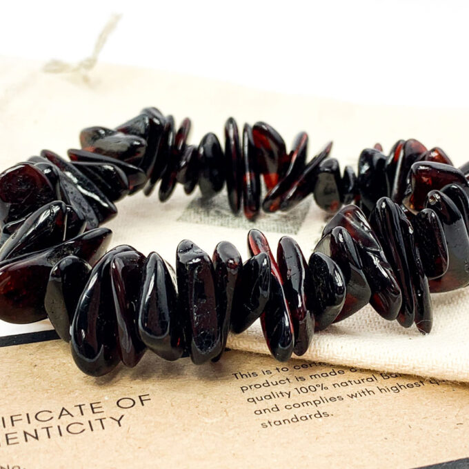 black amber chips bracelet