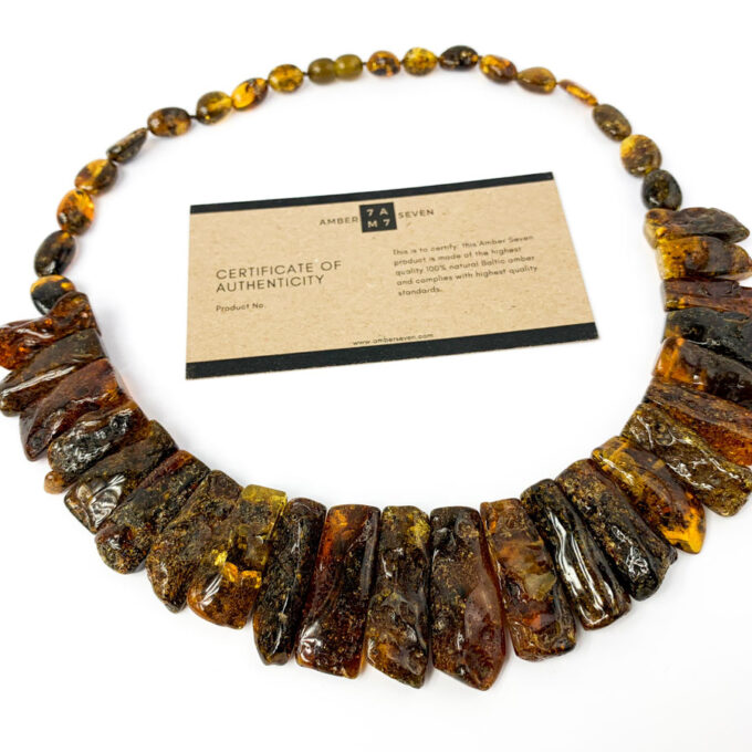 green amber cleopatra necklace