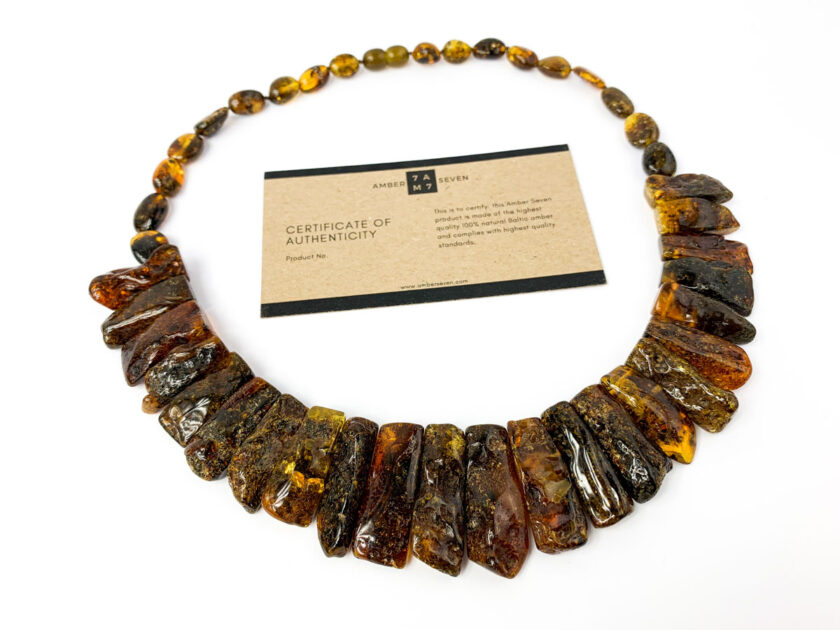 green amber cleopatra necklace