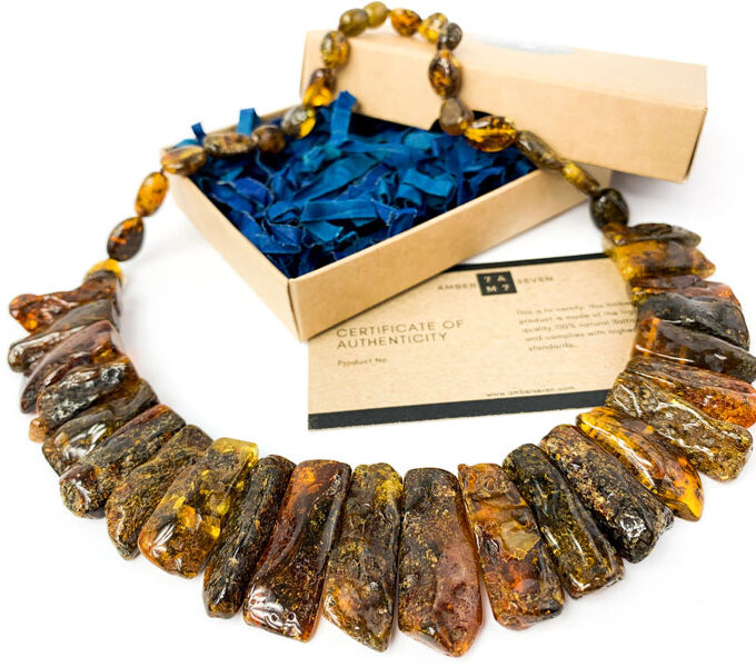 natural amber cleopatra necklace