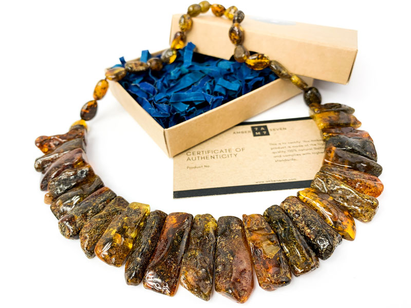 natural amber cleopatra necklace