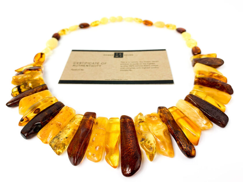 multi color amber cleopatra necklace