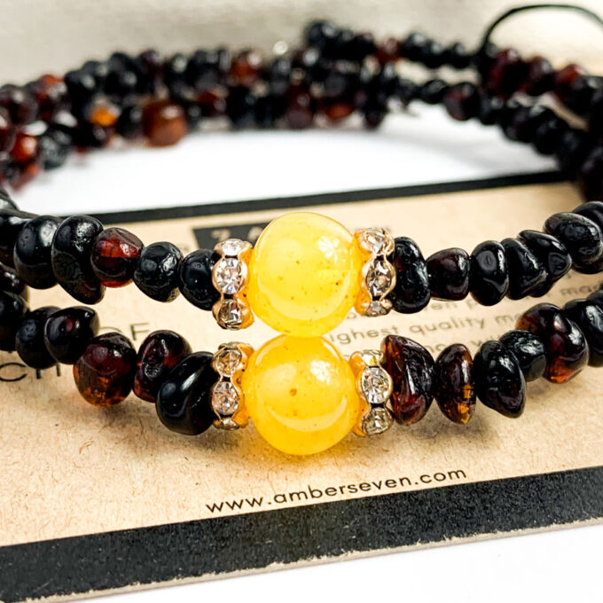 double layer amber bracelet