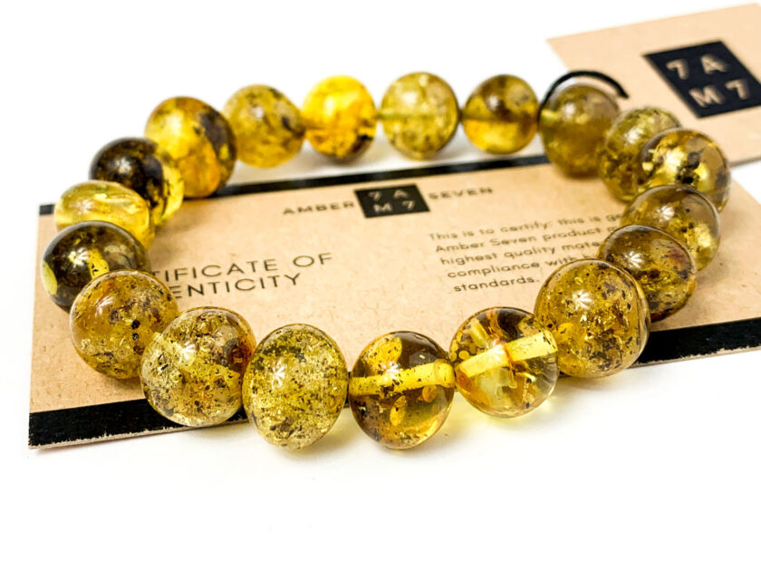 large khaki amber bracelet