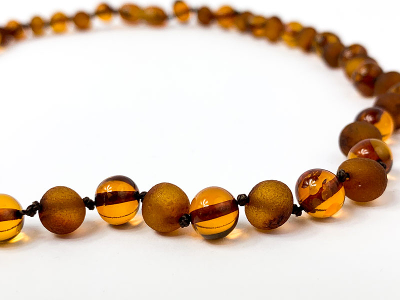 cognac amber beads