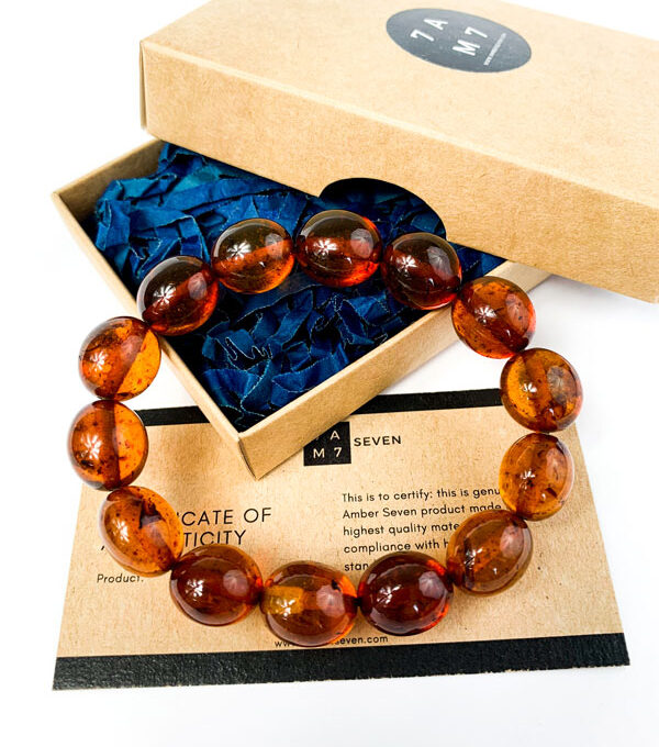 baltic amber sphere bracelet