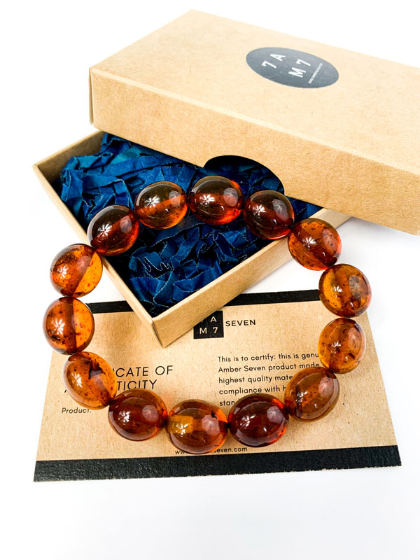 baltic amber sphere bracelet