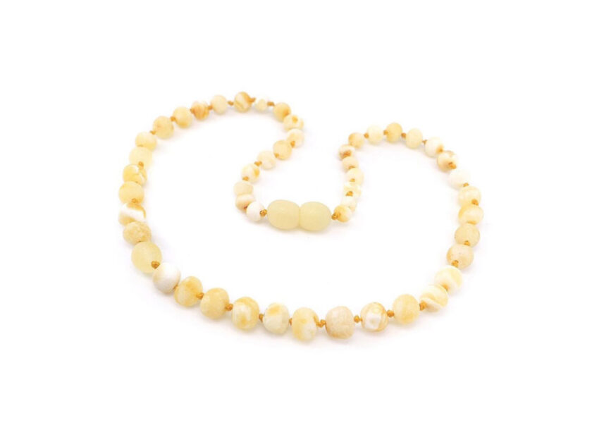 raw white amber necklace