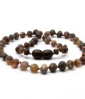 raw green baltic amber teething necklace