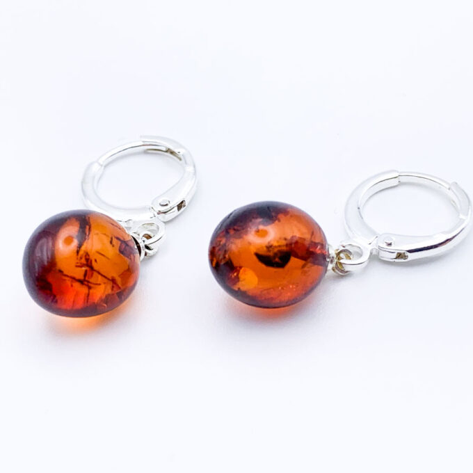 red amber earrings