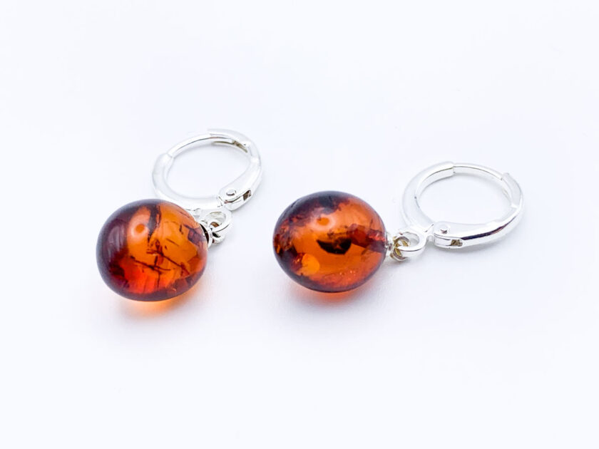 red amber earrings